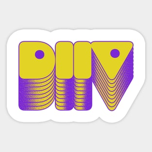 DIIV ≥ ≤  Original  Retro Fan Artwork Sticker